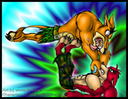 Crunch and Tiny fight