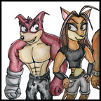 Crunch and Tani and some tiny