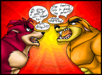Tiny and Crunch argue