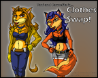 Tani n Carmelita swap-clothes