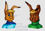 Headshot commish - Danbuster and Retsubnad