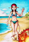 Talwyn at the beach
