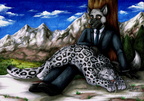 Commission - Snow Leopard Cuddles