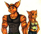 Yani and lombax hunk