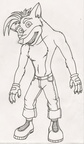 Lineart - Crash Bandicoot