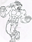 Lines Crunch awkward pose