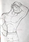 Sketch shirtless Ace