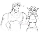Sketches Ace and Jenna unfinished