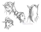 Sketches Jenna faces