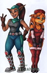 Cienna and Angela outfit swap