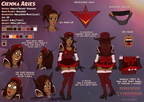Reference sheet - Cienna Aries (DreadZone maid)
