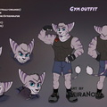 Commission - Fargus ref sheet gym outfit