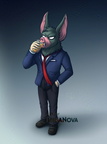 Commission - Sonar drinking whiskey