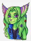 Art Fight - Flowers the Lombax (for PurpleNightmaren)