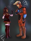 Cienna and Ace "squabbling" by Cypher0