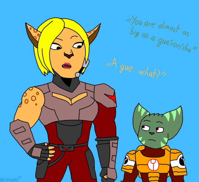Evanna and Tau 'A strange soldier' by CROLUKA20.jpg