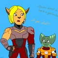 Evanna and Tau "A strange soldier" by CROLUKA20