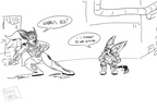 Cienna and Querel "We Lost Them- AND Ace?" by Hollowsprite